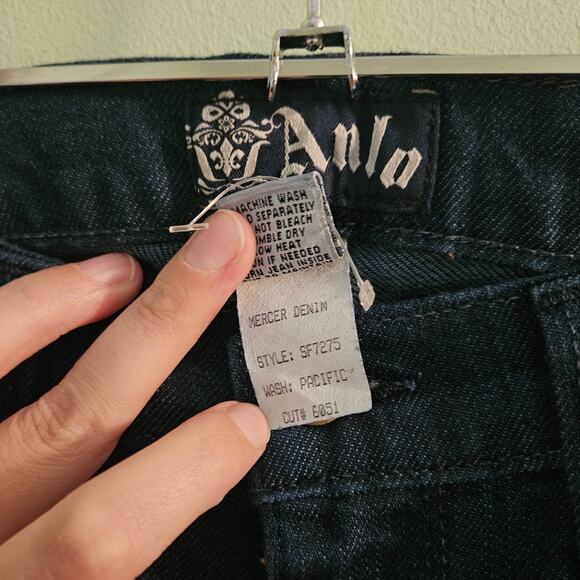 Anlo Blue Pacific Wash Wide Leg Jeans Size 31 TALL DISCONTINUED Hippie Boho - Picture 10 of 12